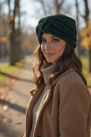 Vivisence 70108 Nakrycie głowy opaska, butelkowa zieleń