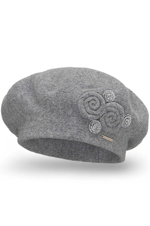 Vivisence 7037 Nakrycie głowy beret, szary