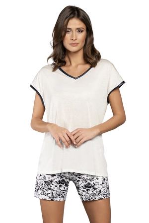 Italian Fashion Pasja kr.r. kr.sp. Nocna piżama, biały/druk