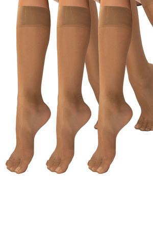 Vivisence 8400 3-pack Classic 20 DEN Wyr�b po�czoszniczy podkolan�wki, beige
