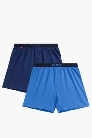 Atlantic 2MBX-025 2-pack Majtki bokserki, ciemnoniebieski/niebieski