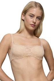 Triumph 10219845 Body Make-Up Illusion Lace Balconette Biustonosz balkonetka, 00NZ-nude beige
