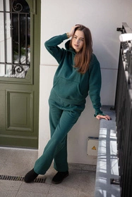 Dkaren DK-K-B9 Komplet bluza+spodnie, zielony