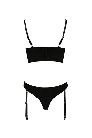 Casmir Lara set Nocna komplet biustonosz + stringi, black