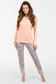 Italian Fashion Kasali dł.r. dł.sp. Nocna piżama, łosoś/druk