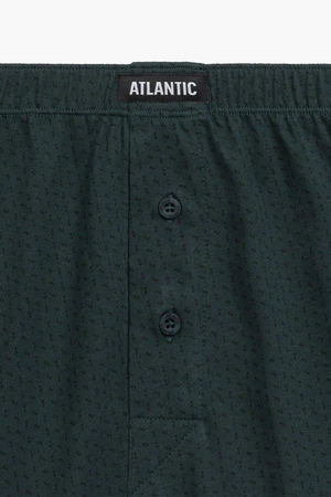 Atlantic 2MBX-059 2-pak Majtki bokserki, czarny/szmaragdowy