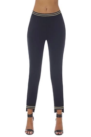 Bas Bleu Marisa Legginsy klasyczne, black-gold