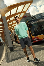 Reviver F5588 Bluza nierozpinana, miętowy