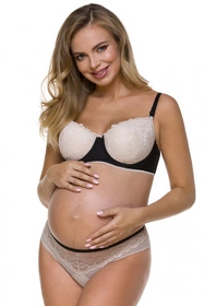 Lupo 3116 Majtki figi, beżowo-czarny