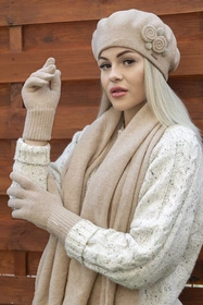 Vivisence 7201 Rękawiczki dzianinowe, beżowy