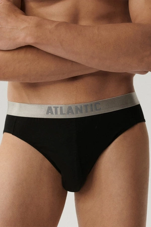 Atlantic 2BMP-013 2-pak Majtki slipy, czarny
