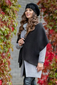 Vivisence 7005Kmpl Komplet beret+szalik, czarny