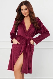 Italian Fashion Akara dł.r. Nocna szlafrok, bordo