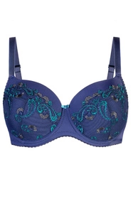 Vena VB-474 Biustonosz usztywniany, granat-zielony