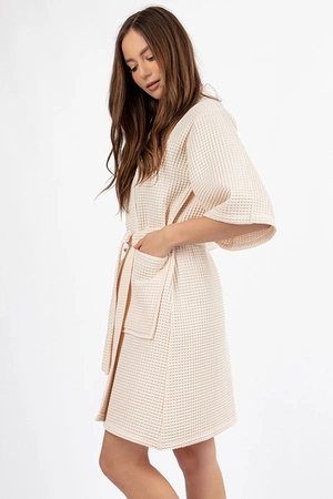 Dkaren DK-W-01 Nocna szlafrok, ecru