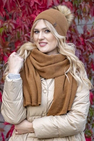 Vivisence 7041 Nakrycie głowy czapka, brąz