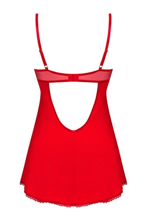 Obsessive Ingridia chemise Nocna komplet koszulka + stringi, czerwony