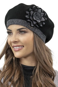 Vivisence 7049 Nakrycie głowy beret, czarny