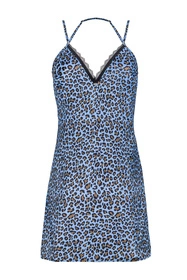 Obsessive Nadines chemise Nocna komplet koszulka + stringi, niebieski