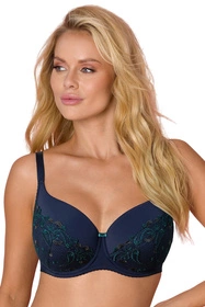 Vena VB-474 Biustonosz usztywniany, granat-zielony