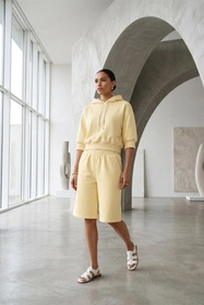 Vivisence 9210kmpl Komplet szorty + bluza, bananowy