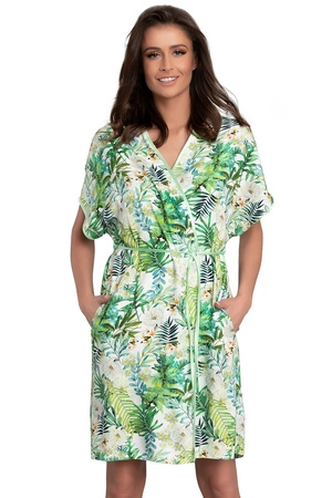 Italian Fashion Florina kr.r. Nocna szlafrok, druk/zielony