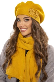 Vivisence 7007 Nakrycie głowy beret, miodowy