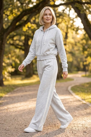 Vivisence 9009 Bluza rozpinana, szary melanż