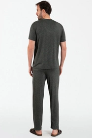 Italian Fashion Akord Men kr.r. dł.sp. Nocna piżama, c.melanż