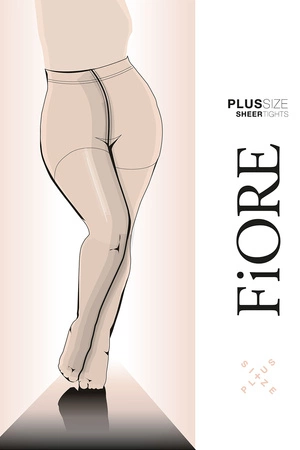 Fiore Plus Size 20 DEN C5120 Wyrób pończoszniczy rajstopy, light natural