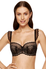 Gorteks Astrid/B1 Biustonosz push-up, czarno-beżowy