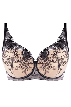 Unikat Saskia Biustonosz usztywniany, czarny-beż