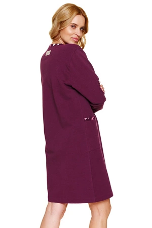 Doctor Nap SMZ.7319 Nocna szlafrok, burgundy