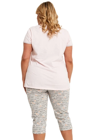 Italian Fashion Karla kr.r. sp.3/4 Nocna piżama, łosoś/druk