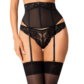 Obsessive Serena Love garter belt Pas do pończoch wysoki, czarny