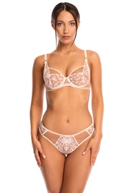 Bella Misteria 36-76 Klasyczna Elegancja Biustonosz push-up, beżowo-biały