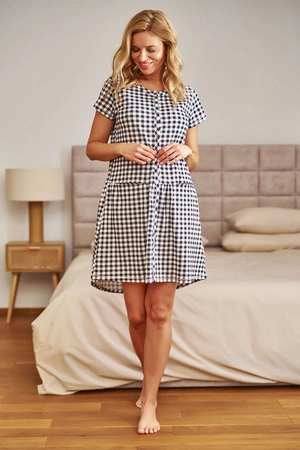 Doctor Nap TCB.9444 Nocna koszula, black check