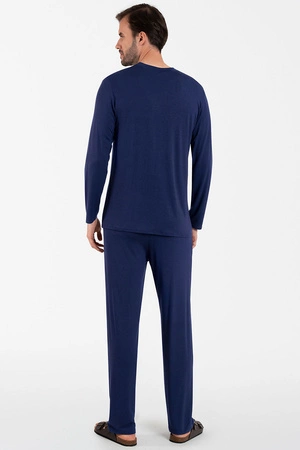 Italian Fashion Akord Men dł.r. dł.sp. Nocna piżama, granat