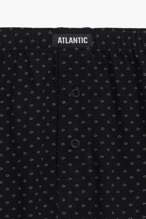 Atlantic 2MBX-059 2-pak Majtki bokserki, czarny/szmaragdowy