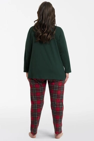 Italian Fashion Zorza dł.r. dł.sp. Nocna piżama, zielony/druk