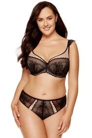 Gorteks Astrid/B4 Biustonosz usztywniany, czarno-beżowy