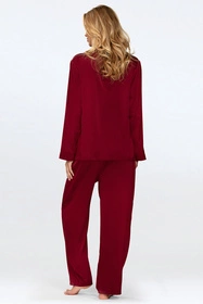 Dkaren Amina-Kpl Nocna piżama, bordo