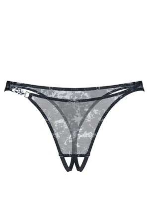 Obsessive Corrosis crotchless thong Majtki stringi otwarte, black
