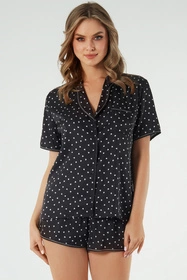 Italian Fashion Ria kr.r. kr.sp. Nocna piżama, druk/czarny