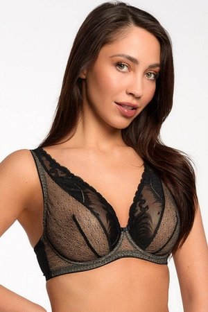 Bella Misteria 51-109 Czarny Łabędź Biustonosz miękki, czarno-beżowy