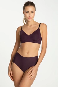 Julimex Simple Maxi Majtki wysokie figi, dark plum