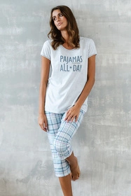 Italian Fashion Glamour kr.r. sp.3/4 Nocna piżama, j.melanż/druk