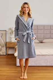Doctor Nap SWW.7229 Nocna szlafrok, dark grey