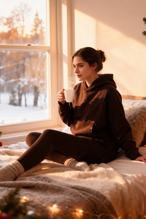 Vivisence 9006 Bluza nierozpinana, brązowy