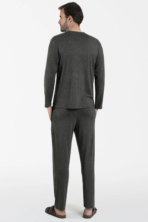 Italian Fashion Akord Men dł.r. dł.sp. Nocna piżama, c.melanż